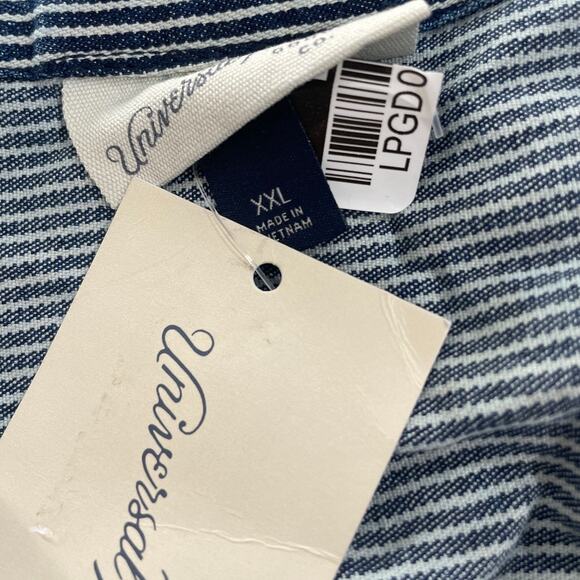 V-Neck Denim Vest - Universal Thread Blue Stripes XXL New - Picture 12 of 12